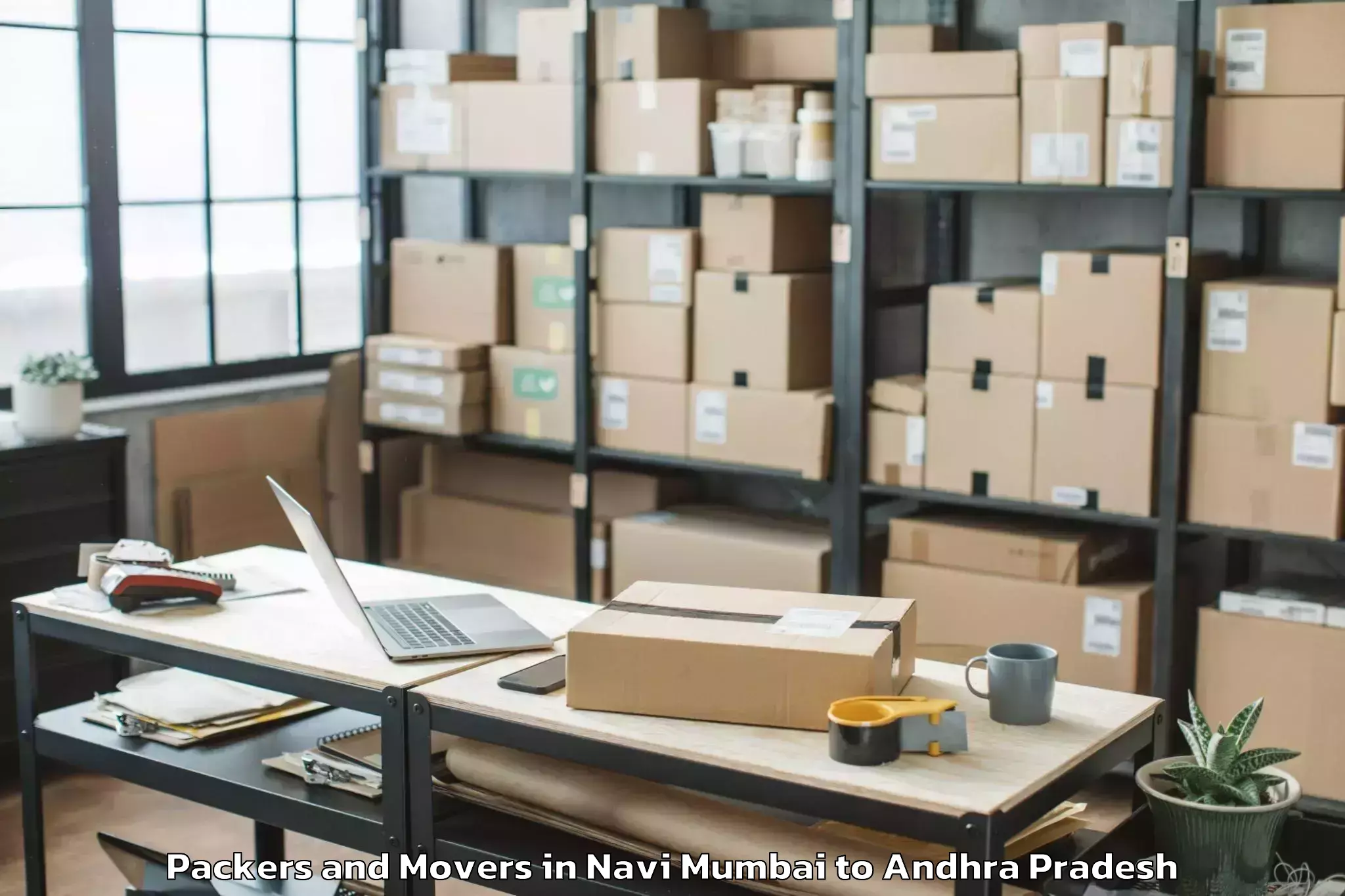 Professional Navi Mumbai to Yerravaram Packers And Movers